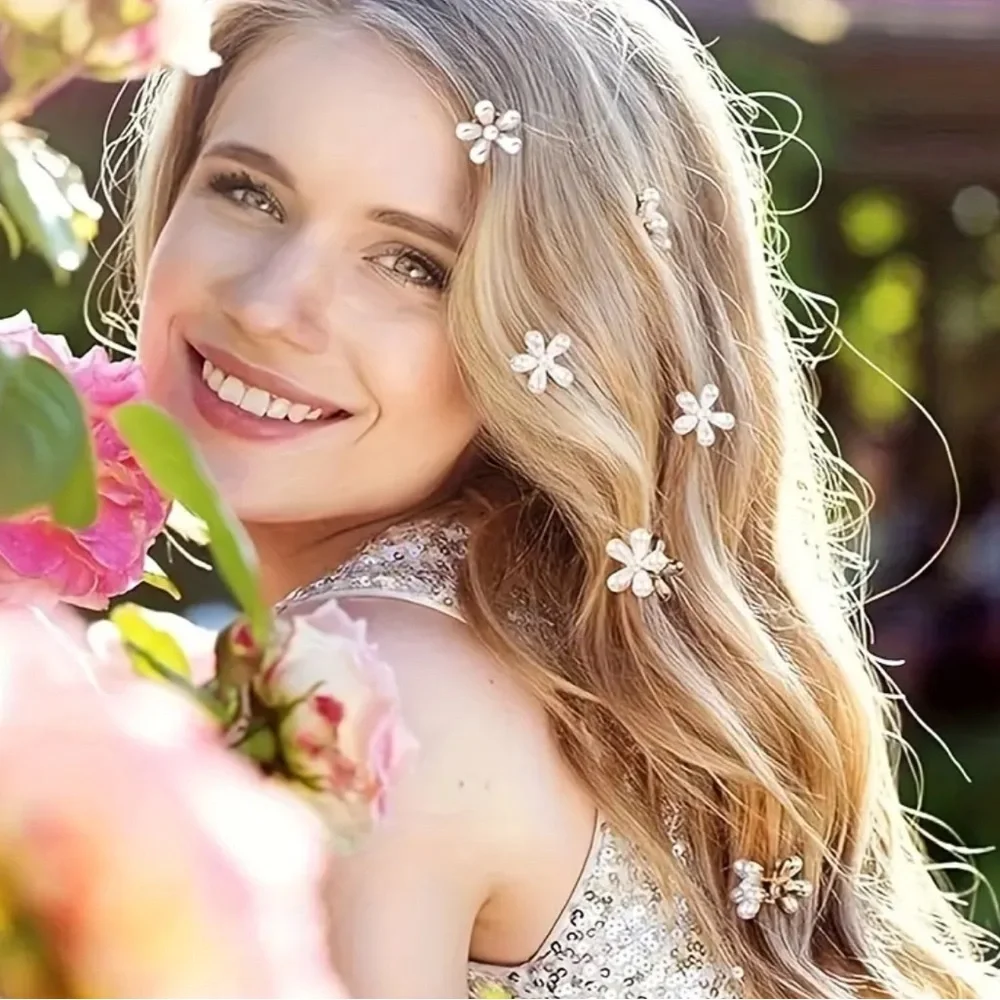 NEW Elegant Pearl Floral Summer Preppy Y2K Hair Accessories